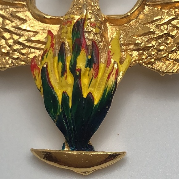 VTG Roma Firebird. brooch Pin Signed - Picture 2 of 4